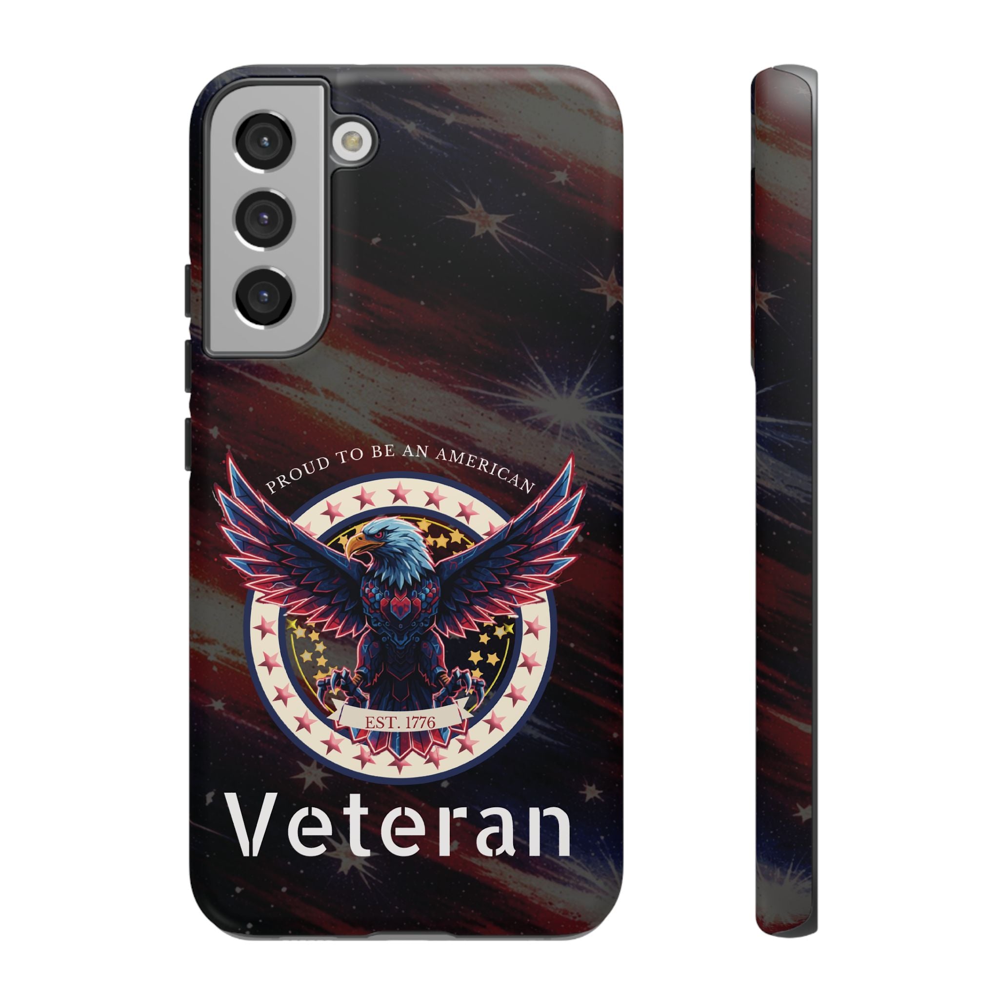 Patriotic Eagle Phone Case – "Proud to Be an American" Military USA Cover