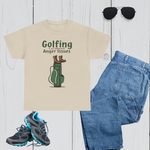Funny Golf Hiking T Shirt - Sand Front View | Our Phoenix Rise