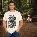 Pug in Love T-Shirt - Ivory, flat lay with jeans and accessories | Our Phoenix Rise