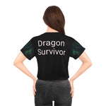Dragon Crop Tee, Mythical Creature Graphic Shirt, Fantasy Crop Top, Dragon Lover Gift, Festival Clothing, Cute Crop Tshirt