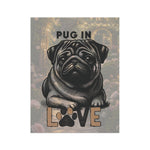 Pug Love Garden Banner, Pet Lover Decor, Dog Lover Gift, Outdoor Flag, Home & Garden Decoration