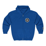 Zip Hoodie with Star Emblem – Minimalist Rustic Badge Zip-Up