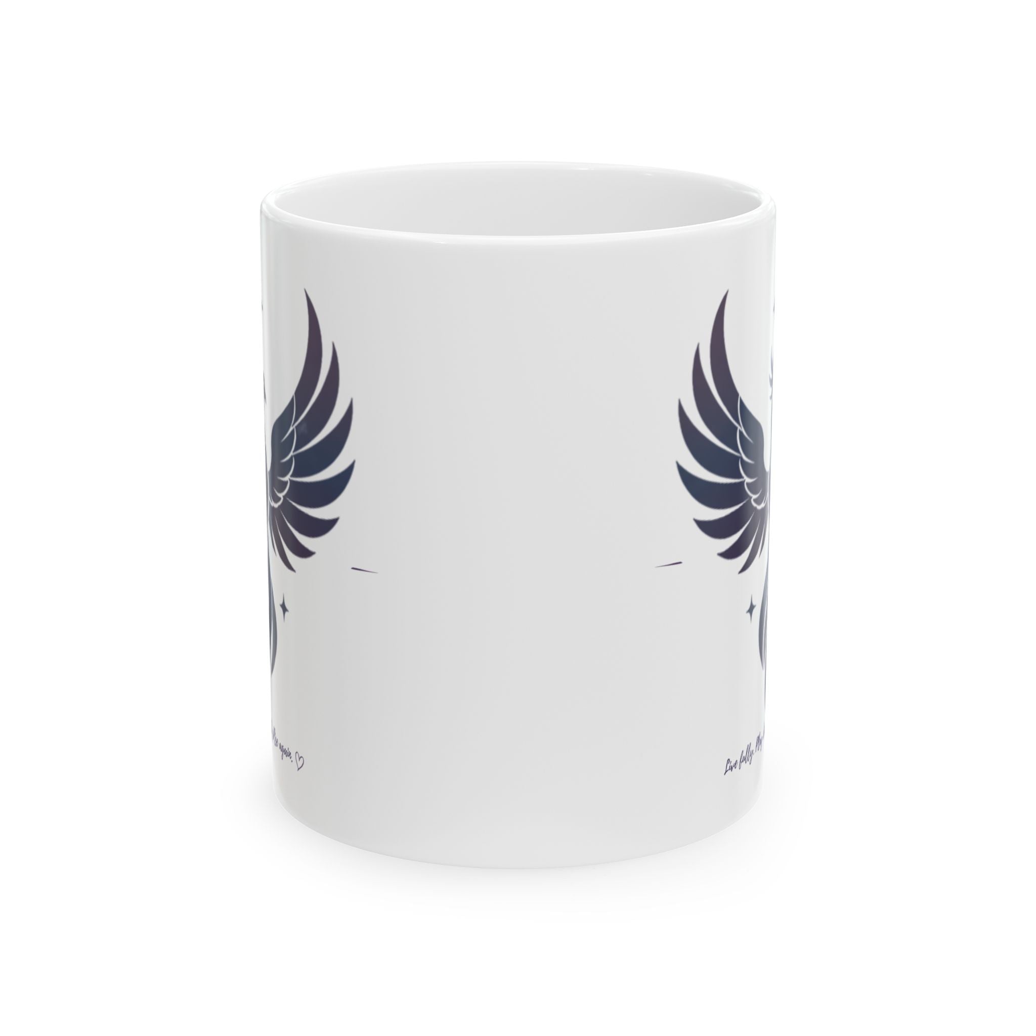 Winged Phoenix Ceramic Mug — Gothic Phoenix Coffee Cup (11oz & 15oz)