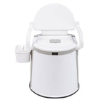 Portable Camping Toilet with Lid and Arms - Top View with Closed Lid | Our Phoenix Rise