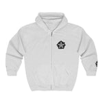 Zip Hoodie with Star Emblem – Minimalist Rustic Badge Zip-Up