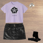 Personalized Cropped Star Tee - Vintage Dream Big Shirt | Custom Name Gift