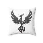 Phoenix Silhouette Pillow | Square Polyester Throw Pillow