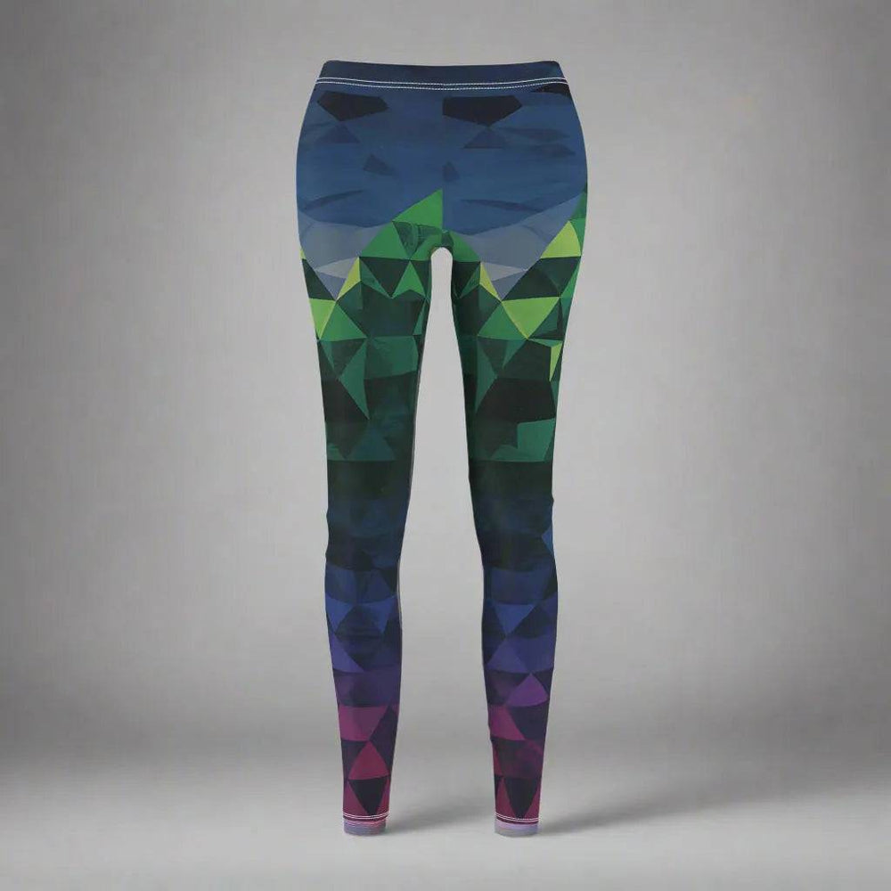 Vibrant Geometric Leggings for Active Women, Yoga Pants, Fitness Wear, Casual Style, Unique Athleisure Outfit, Gym Leggings