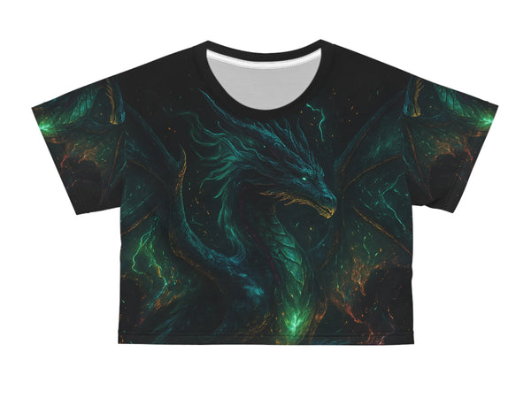 Fantasy Dragon Crop Top | Edgy Gamer Festival Wear