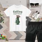 Funny Golf Hiking T Shirt - Mint Green Front View | Our Phoenix Rise