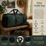 Dark Tropical Floral Duffle Bag 22 Inch