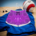 Purple Gem Kaleidoscope Athletic Shorts Detailed View 5 | Our Phoenix Rise
