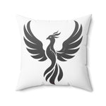 Phoenix Silhouette Pillow | Square Polyester Throw Pillow