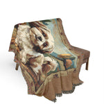 Shih Tzu Woven Blanket – Cozy Dog Throw with Scenic Backdrop