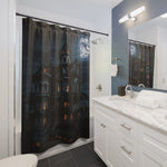 Haunted Mansion Shower Curtain – Spooky Moonlit Gothic Bathroom Decor