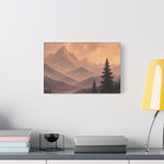 Misty Mountain Sunrise Canvas Wall Art - Peaceful Nature Decor | Americana