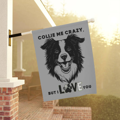 Husky Garden Banner - Adorable Dog Design Outdoor Decor - Iron Phoenix GHG