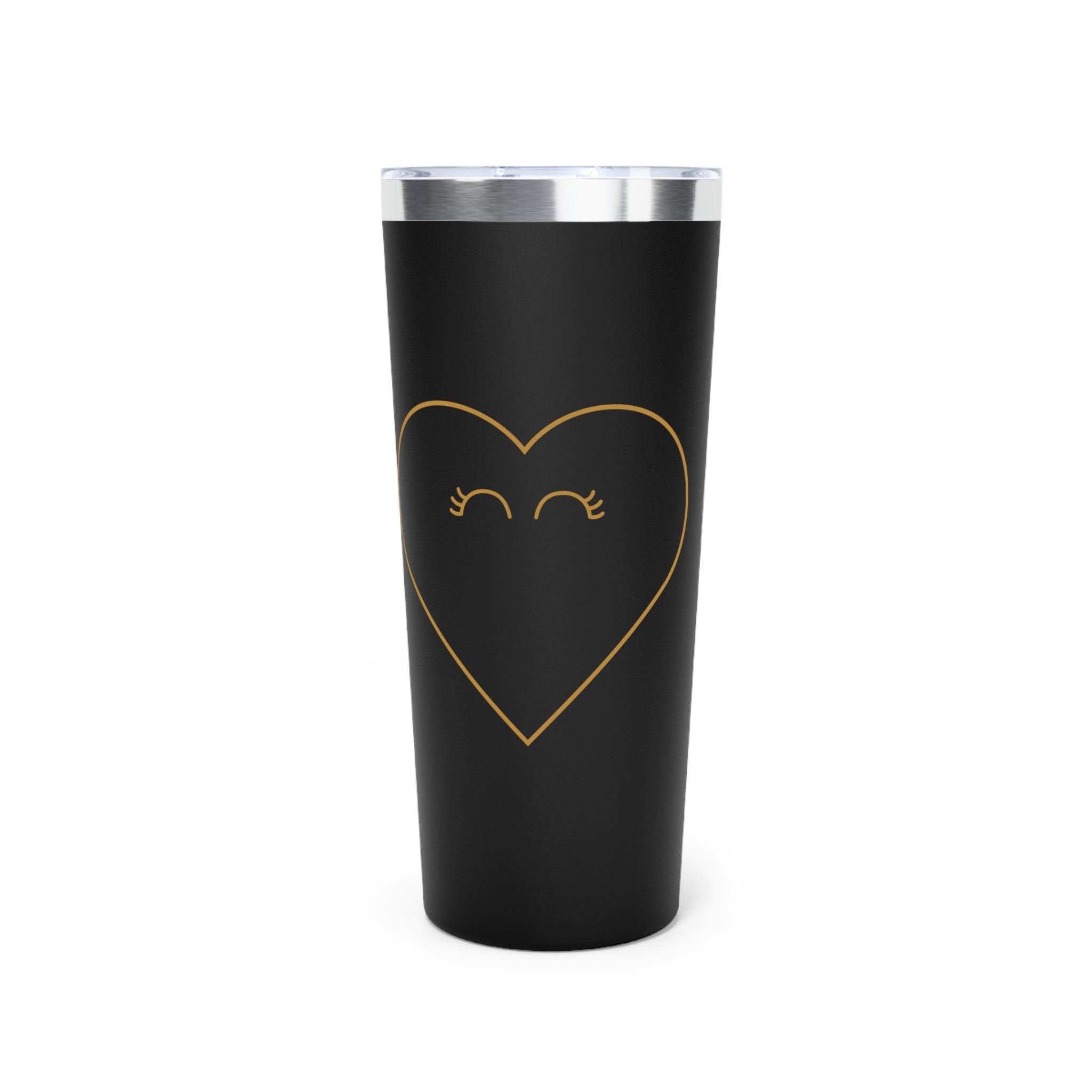 Minimal Gold Heart Outline Tumbler 22oz