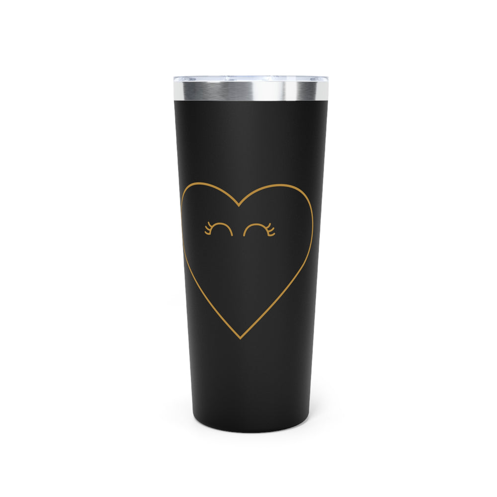 Minimal Gold Heart Outline Tumbler 22oz