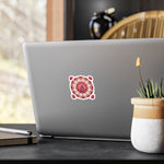 Rose Mandala Vinyl Decal — Kiss-Cut Floral Sticker for Laptops, Water Bottles & Windows