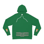 Holiday Penguin Pattern Hoodie — Festive Green Christmas Sweatshirt