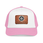 Baseball Cap — Leather Patch “I’m Perfectly Fine” Star Emblem