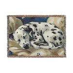 Dalmatian Dog Woven Blanket — Cozy Pet Portrait Throw for Dog Lovers