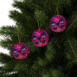 Butterfly Rose Ceramic Ornament - "Live Your Best Life" Double-Sided Christmas Decoration