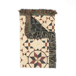 Patchwork Star quilt pattern Woven Blanket | farmhouse boho throw
