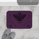 Mystic Moth Bath Mat — Moon & Roses Purple Bathroom Rug