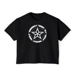 Women's Boxy Tee — Personalized Star Logo 'Jasmine' Crop Tee with 'Dream Big' Back