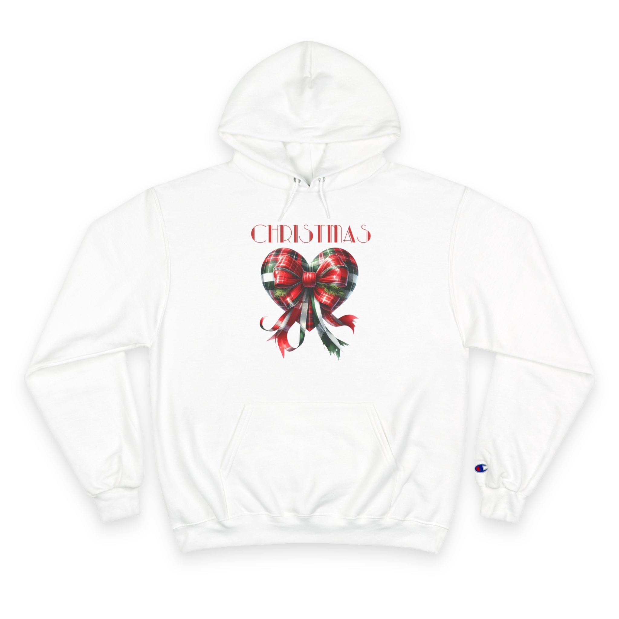 Love Christmas Champion Hoodie, Simple Ugly Sweater Pullover, Festive Holiday Jumper, Xmas Sweatshirt, Warm Winter Clothing