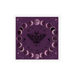 Moth and Moon Phases Sticker | Kiss-Cut Witchy Celestial Decal