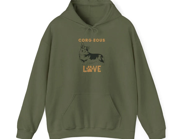 Corgi Love Hoodie, Cozy Sweatshirt, Dog Lover Gift, Pet Appreciation, Cute Animal Apparel, Perfect for Birthdays & Celebrations - Iron Phoenix GHG