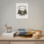 Humorous Camping Kitchen Poster - Styled with rustic deer figure and woven basket | Our Phoenix Rise