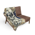 Dalmatian Dog Woven Blanket — Cozy Pet Portrait Throw for Dog Lovers