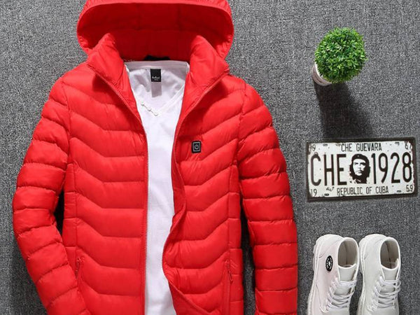 Heated USB Jacket for Outdoors | Red, Black - Iron Phoenix GHG