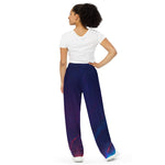 Back_view_of_wide-leg_lounge_pants_showing_the_relaxed_fit_and_pocket_placement._Dark_blue_cosmic_swirl_print_design. Women