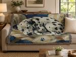 Dalmatian Dog Woven Blanket - Photo Variant Design Graphic | Our Phoenix Rise