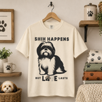 Funny Shih Tzu Pun Shirt - White Color Detail | Our Phoenix Rise
