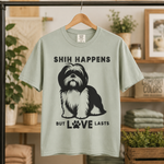 Funny Shih Tzu Pun Shirt - Bay Blue Color Detail | Our Phoenix Rise