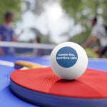 Funny Beer Pong Balls Set - White balls scattered on wooden floor | Our Phoenix Rise