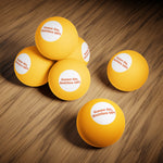 Funny Beer Pong Balls Set - Orange balls stacked on wooden surface | Our Phoenix Rise
