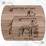 Dalmation Decorative Cutting Board - Walnut wood size comparison | Our Phoenix Rise