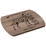 Dalmation Decorative Cutting Board - Walnut wood angle view | Our Phoenix Rise