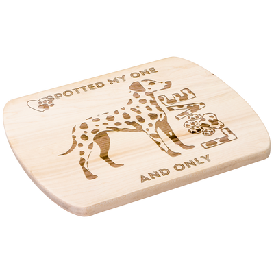 Dalmation Decorative Cutting Board - Maple wood angle view | Our Phoenix Rise