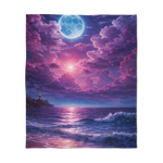 Purple Cloud Pattern Throw Blanket - Flat lay front view | Our Phoenix Rise