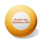 Funny Beer Pong Ball - Orange with 'Game On Bottles Up' design | Our Phoenix Rise