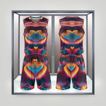 Abstract Heart Swirl Basketball Uniform Set - Studio Display View | Our Phoenix Rise