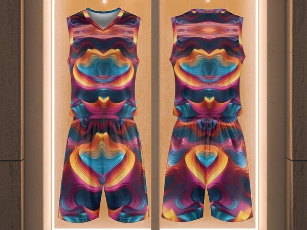 "Heart Swirl" Abstract Basketball Uniform| Iron Phoenix GHG - Iron Phoenix GHG